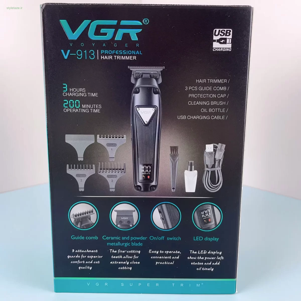 ماشین اصلاح شارژی خط زن حرفه ای VGR V-913