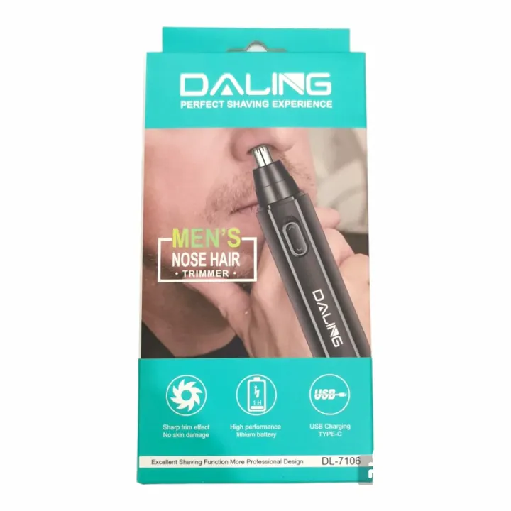 موزن گوش و بینی با درگاه شارژ نوع سی دکمه کشویی روشن و خاموش | daling dl-7106