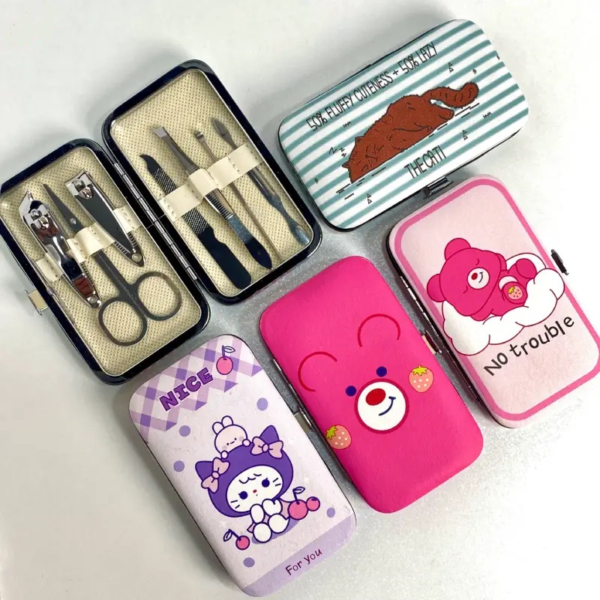 ست 7 تیکه مانیکور ناخن کیفی از جنس استیل زد زنگ