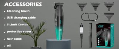 ماشین اصلاح خط زن صفرزن توربو با 9000 دور تیغه T شکل با روکش DLC صفحه نمایش 240 دقیقه زمان استفاده